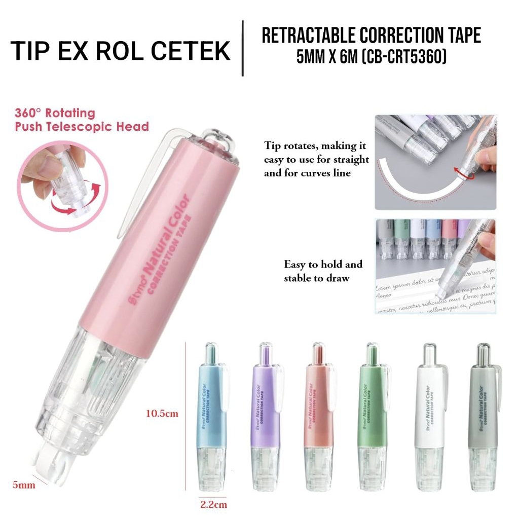 

CORRECTION TAPE / TIP EX ROL CETEK ST-25 (PCS)
