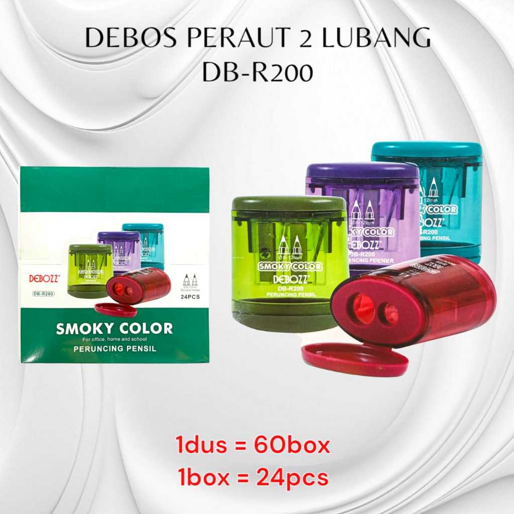 

Rautan Serutan Pensil 2 lubang + Tutup/ ruatan debos DB-R100/DB-R200