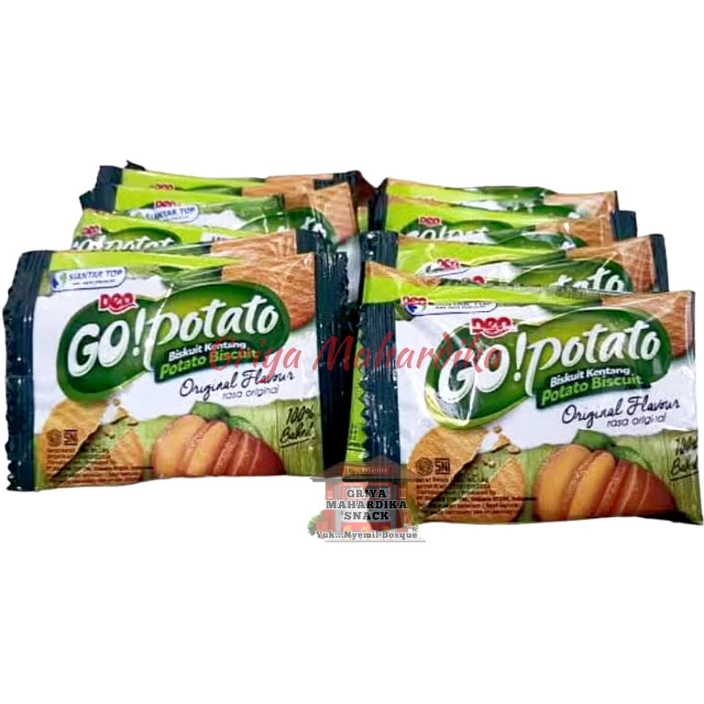 

Go Potato Biskuit Kentang 1 bag isi 20 pcs Snack Renteng