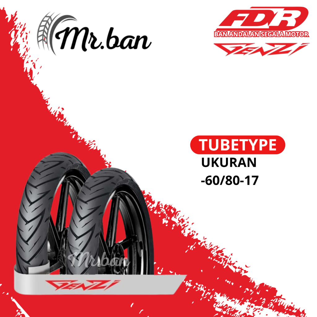 Ban Luar Motor FDR Genzi Ring 17 Ukuran 60/80 TT