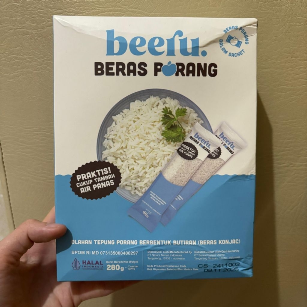 

Beeru Beras Porang (Konjac) 280gr Isi 7 Sachet
