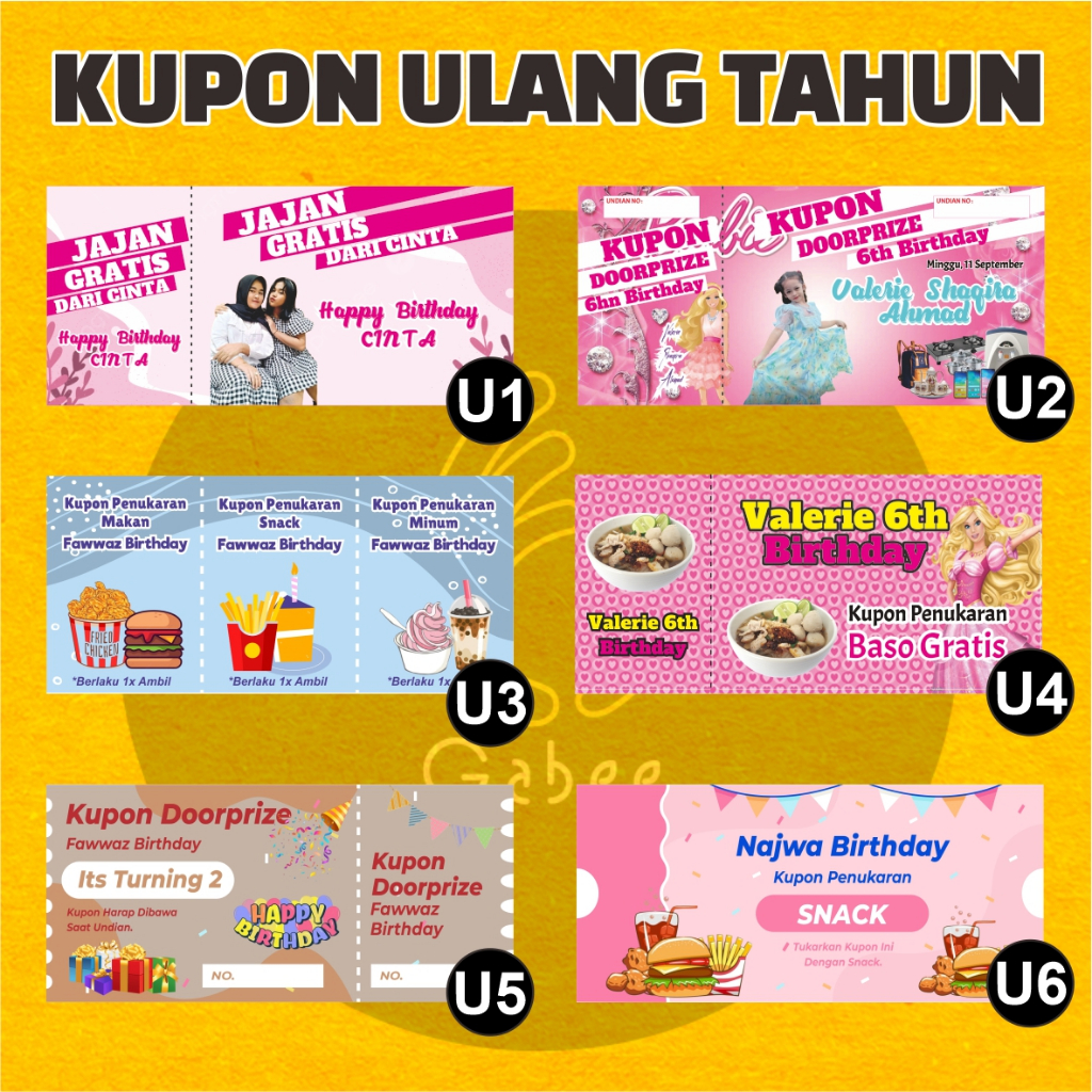 

KUPON BIRTHDAY / KUPON ULANG TAHUN / KUPON PENUKARAN