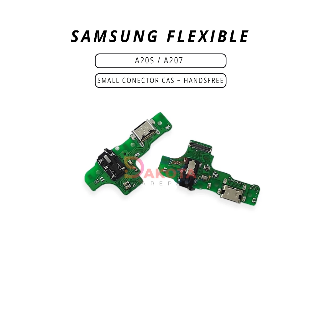 FLEXIBLE CONECTOR CAS + HANDSFREE SAMSUNG A20S / A207 [SMALL] ORI