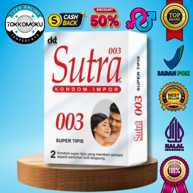 Sutra 003 super Tipis | Sutra Gerigi | Kondom Tipis Dan Halus / Kondom Sutra