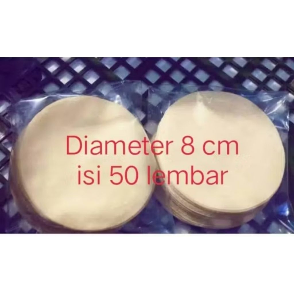 

Kulit dimsum bulat 8cm (1pack 50 lembar)