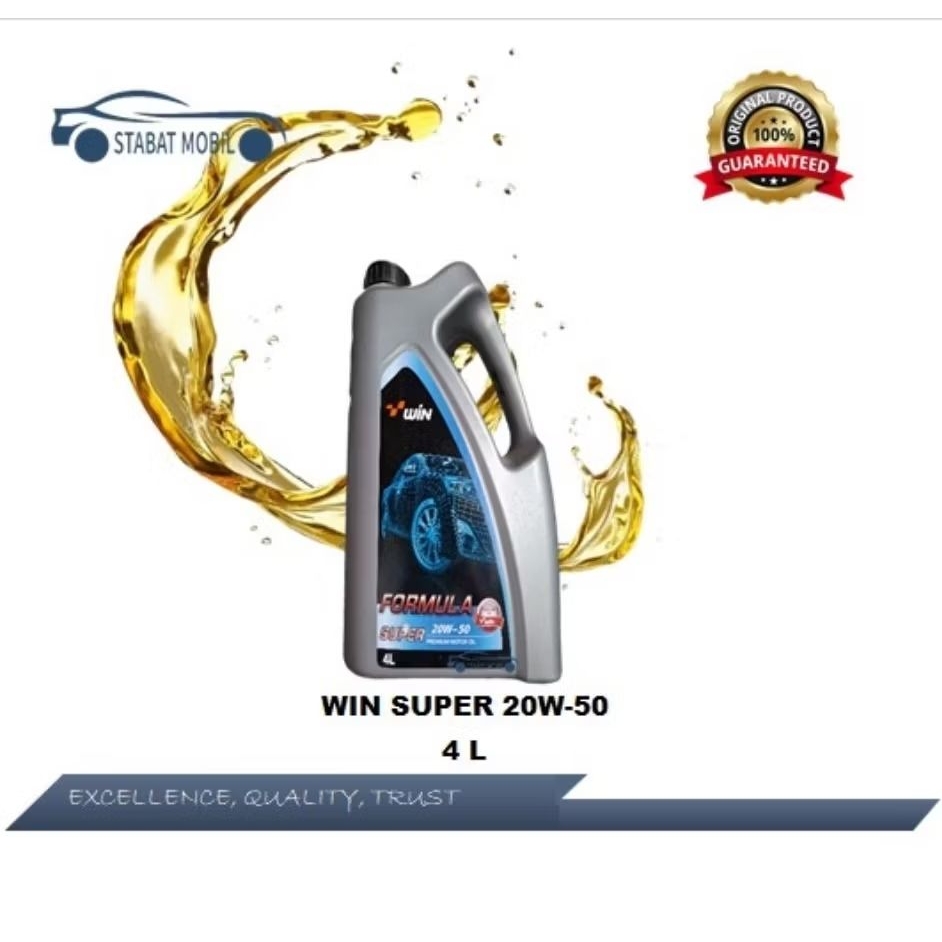 WIN Formula Super 20W-50 (4 L) Oli Bensin