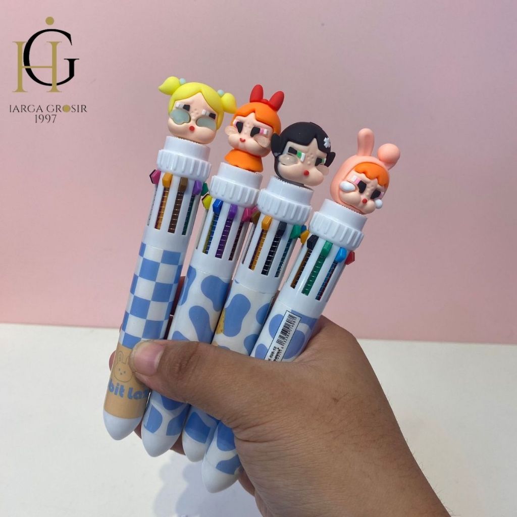 

PEN LUCU IMUT KADO UNIK SOUVERNIR PULPEN CETEK 10 WARNA CRYBABY POWER PUFF GIRLS PC-1913