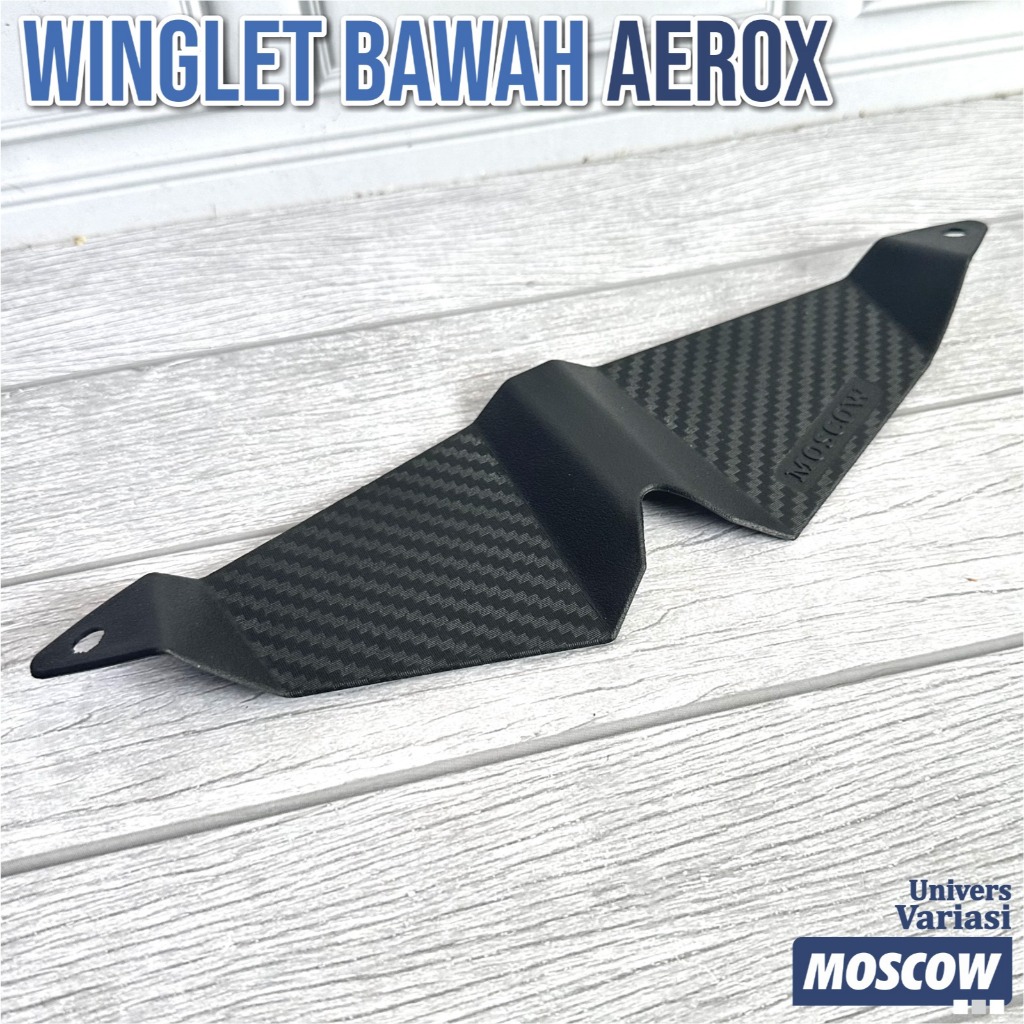WINGLET ALL NEW AEROX 2020 2021 2022 2023 2024 MOSCOW WINGLET AEROX NEW CONNECTED CARBON HITAM BAHAN