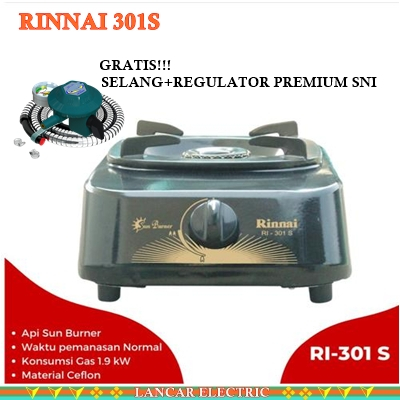 [COD] KOMPOR GAS 1 TUNGKU RINNAI 301S / KOMPOR RINNAI 1 TUNGKU / KOMPOR RINAI 1 TUNGKU