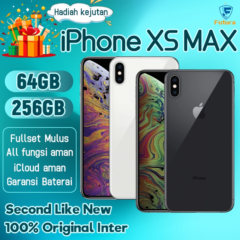 iPhone Xs Max 64GB 256GB Second 100%ORIGINAL Unlocked Fulset Mulus All fungsi aman Like new IP XsMax