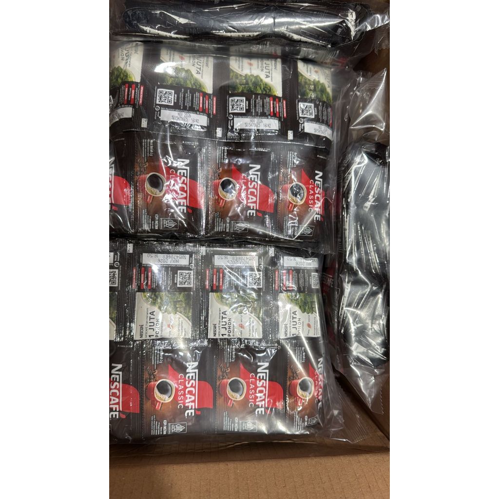 

Nescafe classic @ 10 x 60 x 2 gram = 600 sachet