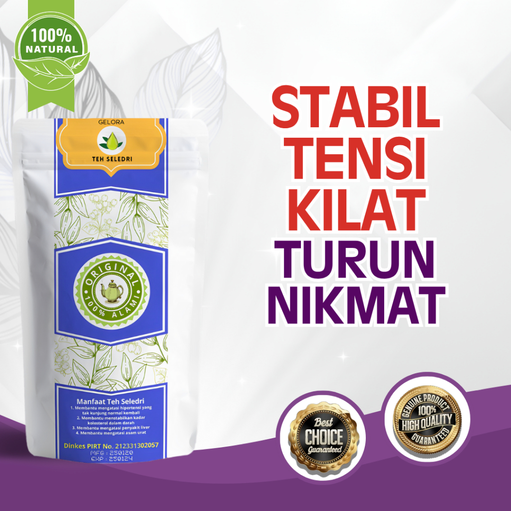 

CARA NIKMAT TURUNKAN DARAH TINGGI DENGAN CEPAT Teh Herbal Celup Daun Seledri Turunkan Tekanan Darah, Kadar Kolesterol dan asam urat