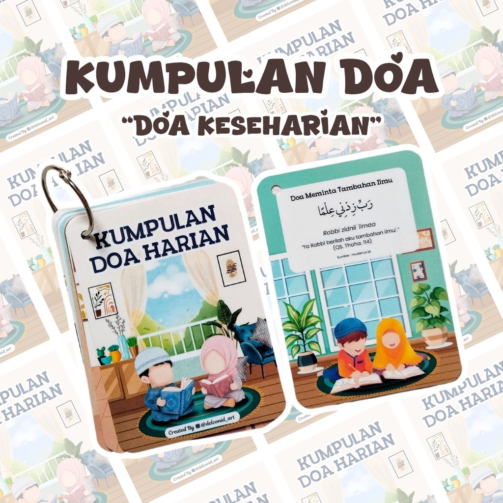 Flashcard Doa Harian | Buku Doa Anak | Buku Hafalan Doa | Flashcard Edukasi | Flashcard Anak