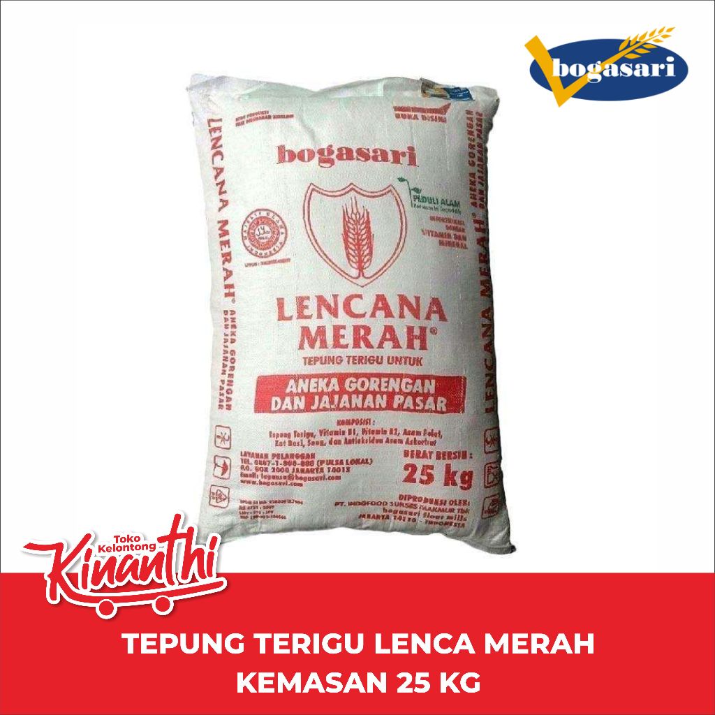 

TEPUNG TERIGU LENCANA MERAH KEMASAN 25KG