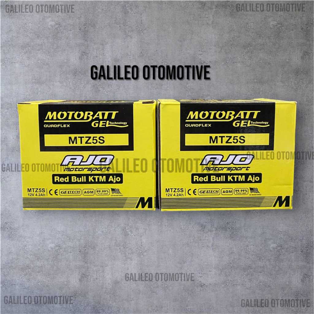 Motobatt Aki kering MTZ5S Motor Beat, Vario, Mio J, Karisma, Supra X 125, Xeon / Fino Original Asli