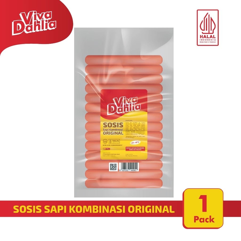 

Viva Dahlia Sosis Sapi Serbagua 25 + 1pcs 450gr