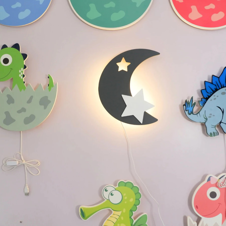 Gons Dekorasi Lampu Tidur Bulan Sabit, Lampu Aesthetic, Hiasan Dinding, Lampu Hias, Kado Unik