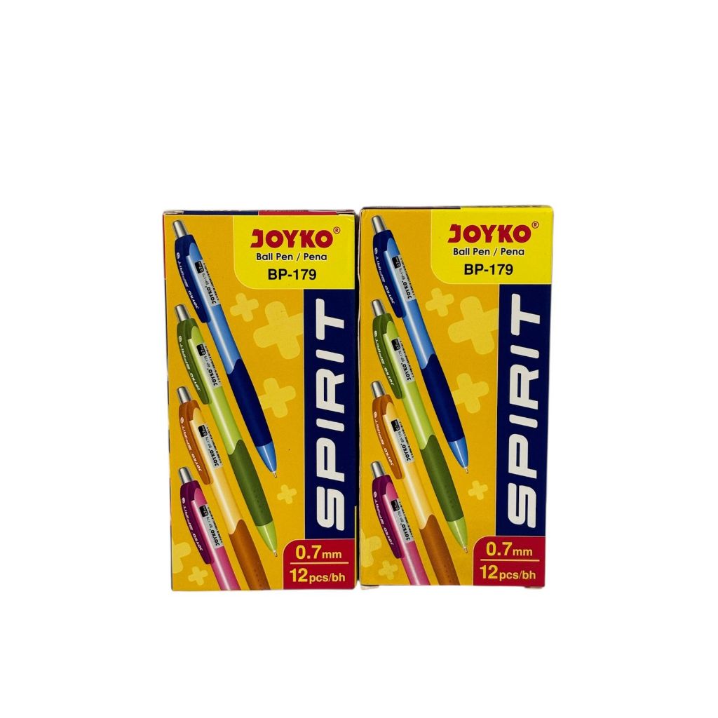 

Pulpen Joyko BP-179 Spirit Ballpen 0.7mm – Warna-warni (Isi 12)