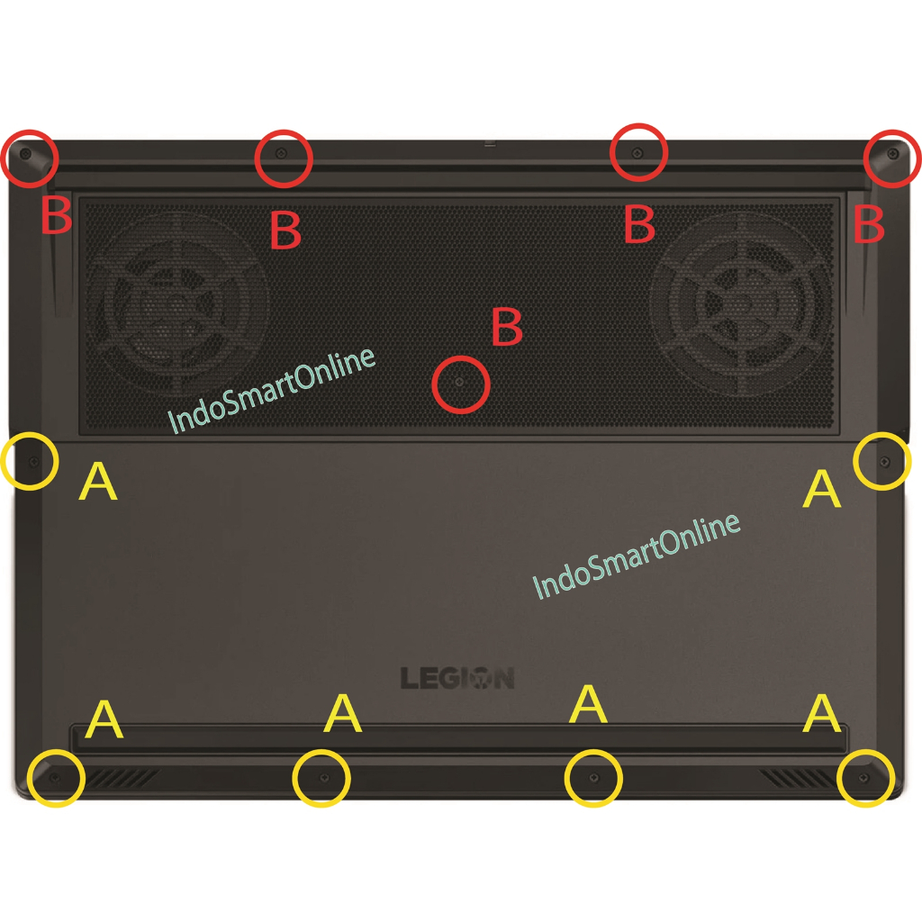[Baru] Baut untuk Lenovo Legion Y540-15IRH / Y540-15xxx Mur casing laptop gaming
