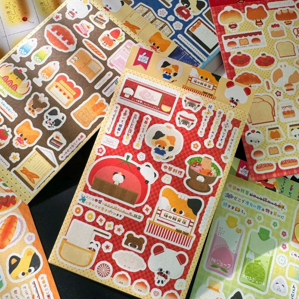 [WindHeart] 1 lembar sticker sheet kitten series diary handbook material decoration collage 22571