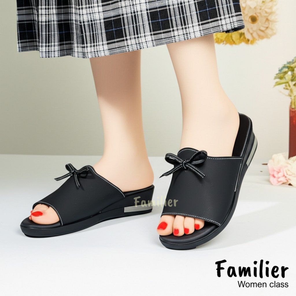 Sandal wanita kaki gemuk bantalan double empuk (Dahlia)