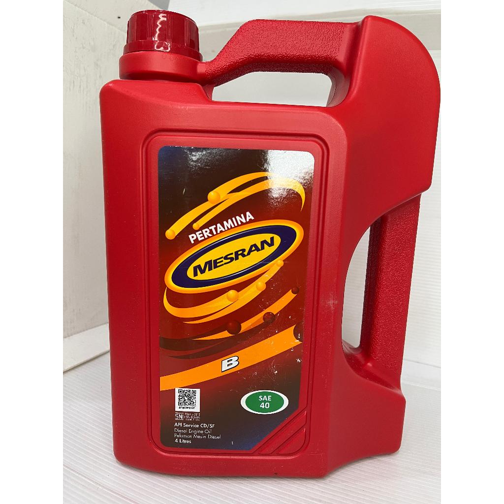 {GROSIR} OLI MOBIL MESRAN B SAE 40 4Liter OLI MOBIL MESRAN B 4Liter GALON