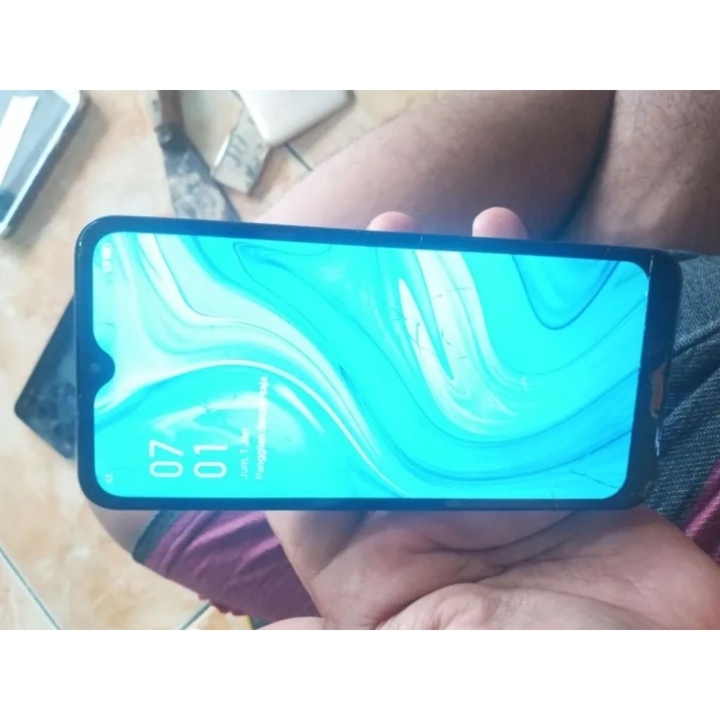 Lcd Tc Retak parah HP Oppo A1k Realme C2