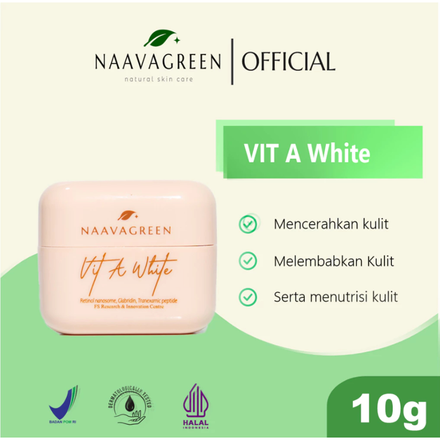 NAAVAGREEN VIT A WHITE - KRIM PAGI VIT A WHITE - VITA - KRIM PENCERAH - ANTI FLEK - MENGATASI FLEK H