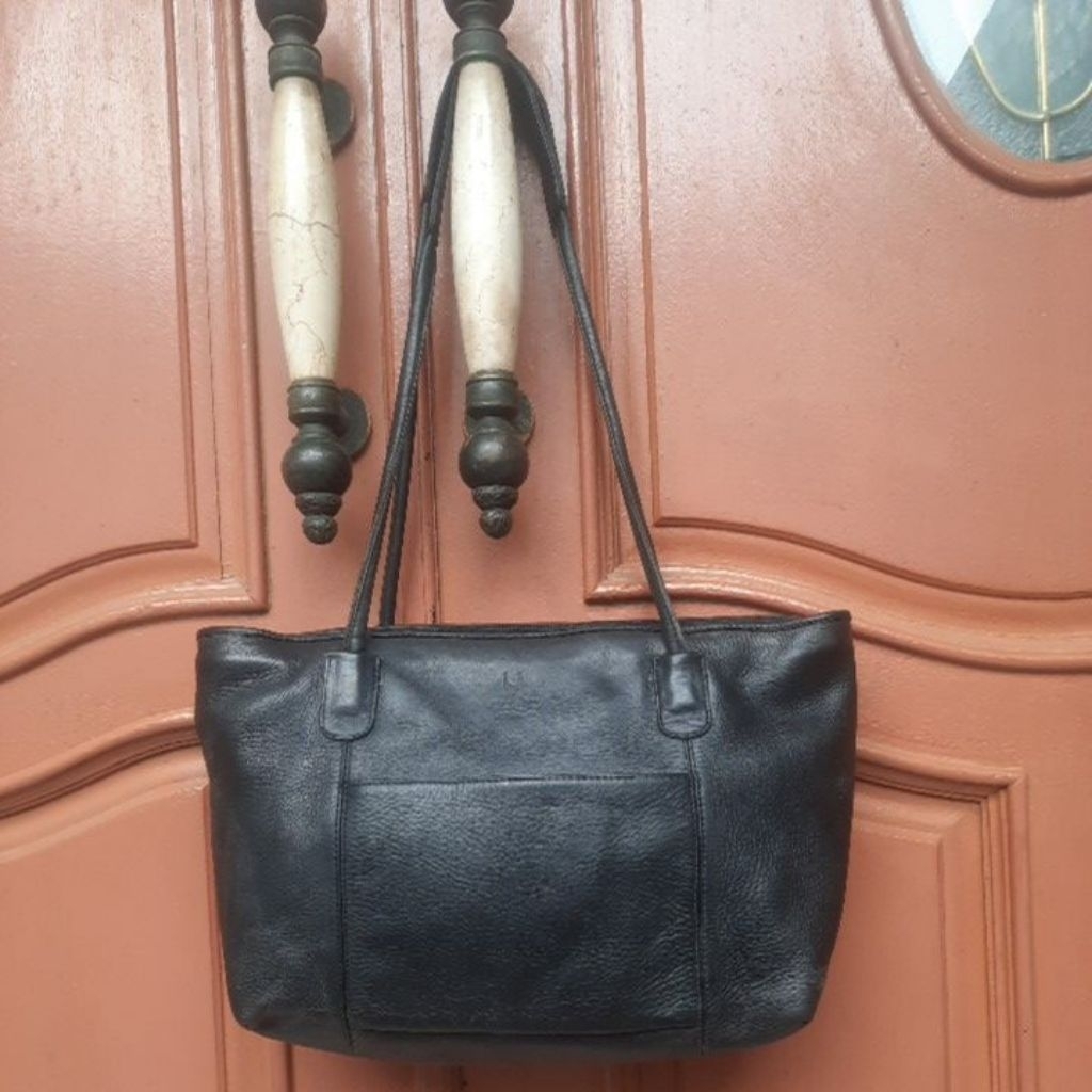Tote Bag Cobo Hitam Tas Kulit Sapi Asli PL