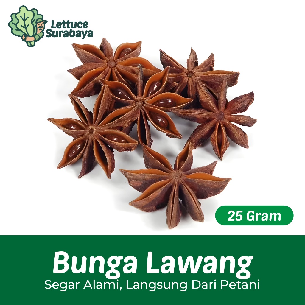 

Bunga Lawang / Pekak / Star Anise 1 pack