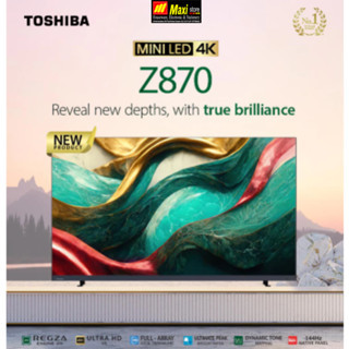 TV Toshiba 75Z870MP  FLAGSHIP TV 75" MINI LED 144Hz 4K UHD Smart TV - Dolby Vision IQ Atmos HDR10+ A