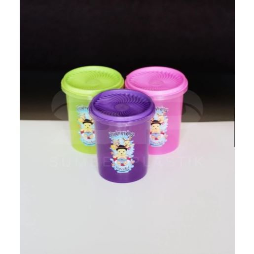 Toples Sealware Dahlia Bulat 1 Liter 1000 ml Plastik NP Collection (Satuan)