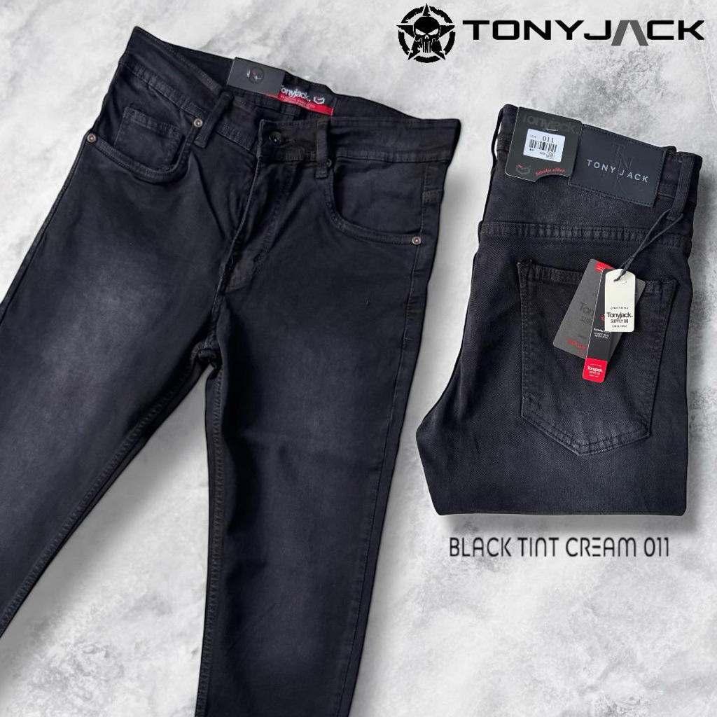 Tony Jack Detroit Black Celana Jeans Slimfit Pria Stretch Urban Series