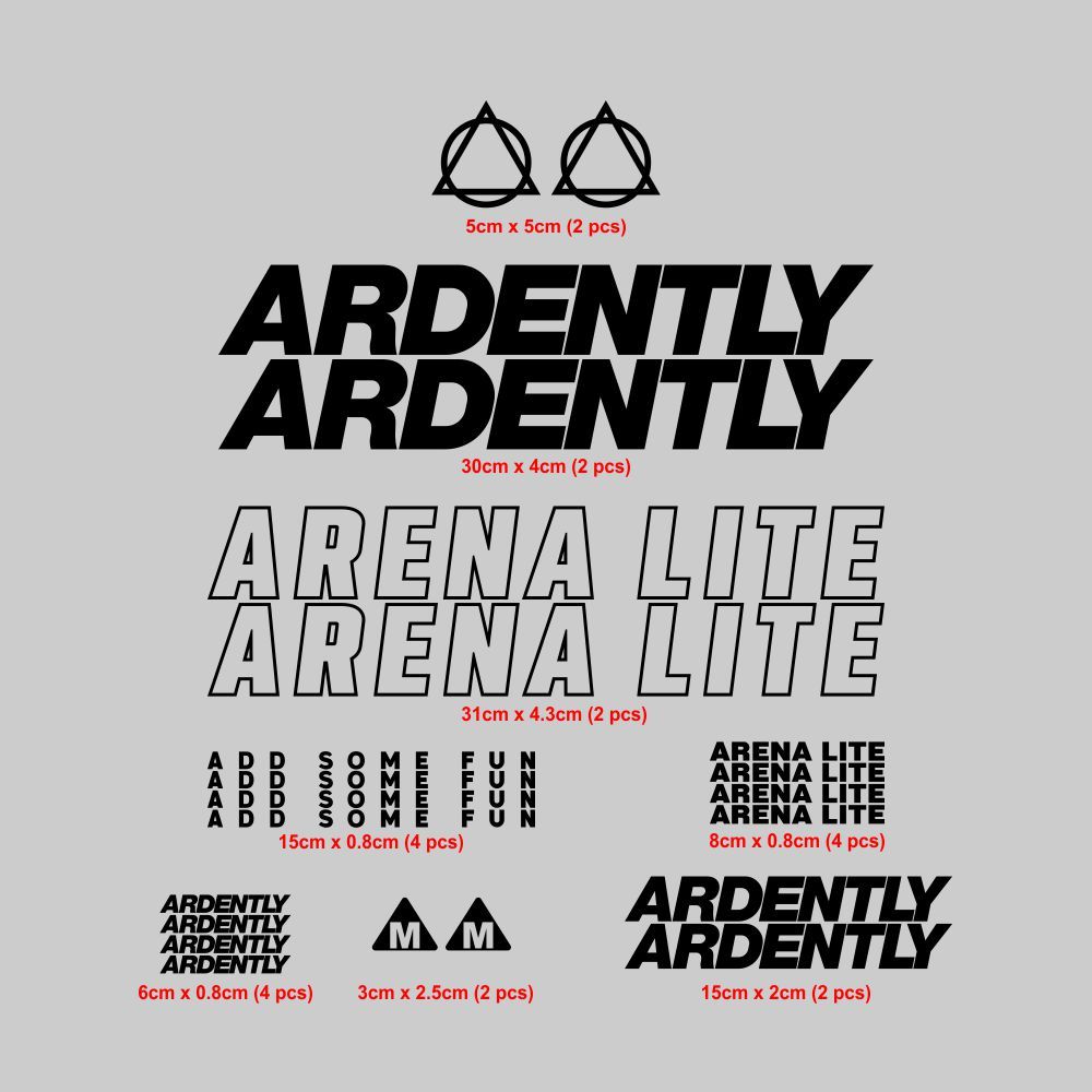 Stiker Pack Ardently Arena Lite - Bicycle Decal Sticker