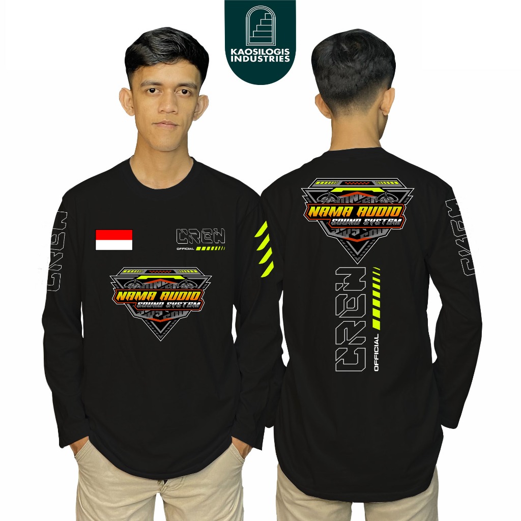 SALE KAOS LENGAN PANJANG AUDIO SOUND SYSTEM CUSTOM NAMA AUDIO CREW OPERATOR SOUND SYSTEM DB -