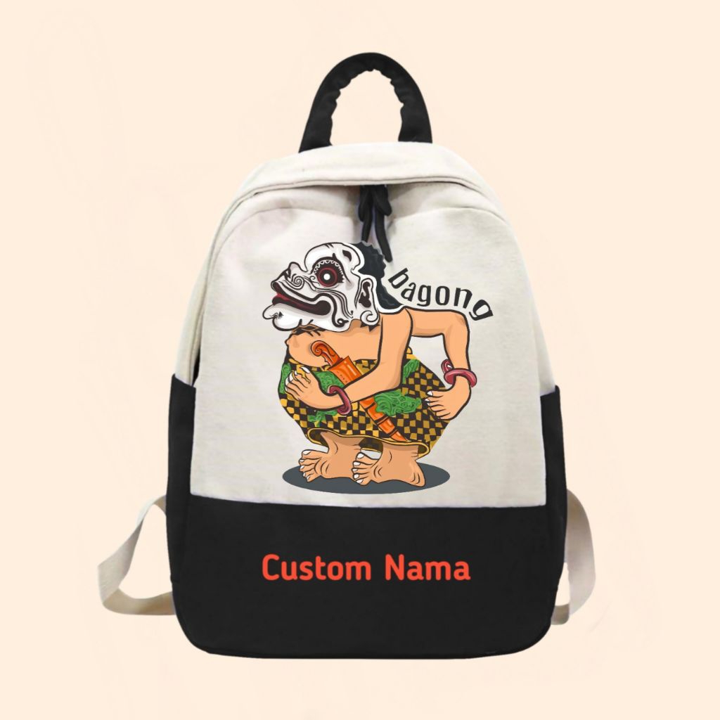 Tas ransel anak gambar bagong wayang kulit