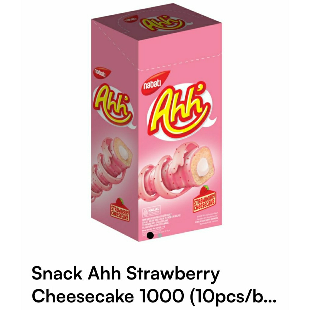 

Ahh 1000 / nabati ahh 9gr / ahh strawberry cheese /ahh 1000 strawberry cheese
