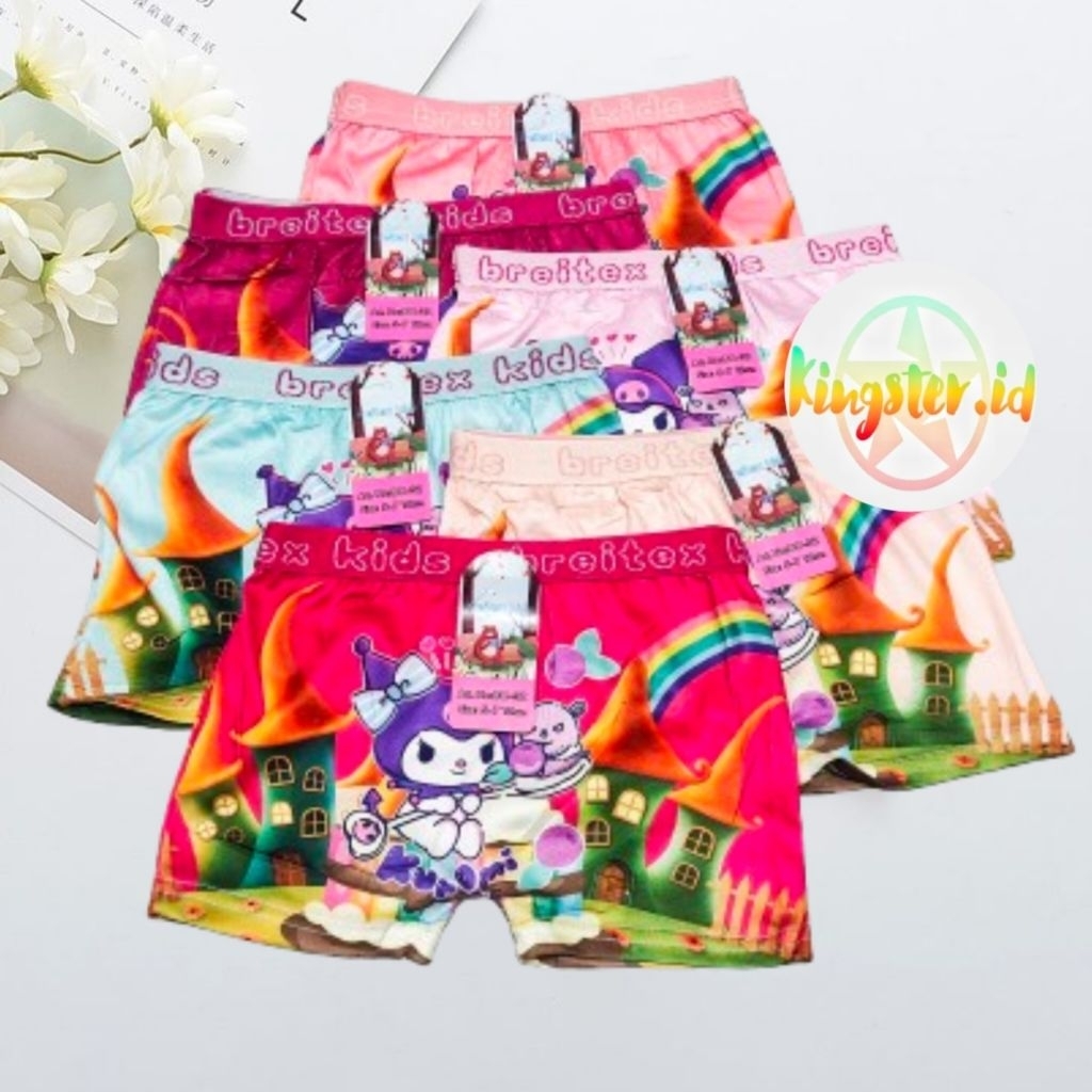 ( 6 - 12 Pcs ) Boxer Anak Cewek Aneka Motif / CD Boxer Anak / Boxer Anak Murah