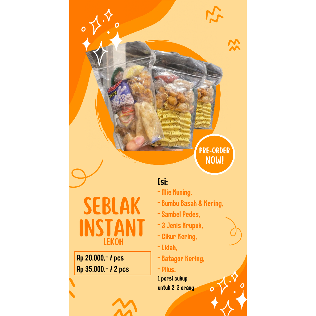 

Seblak Instant - Porsi 2 Orang (300gr)