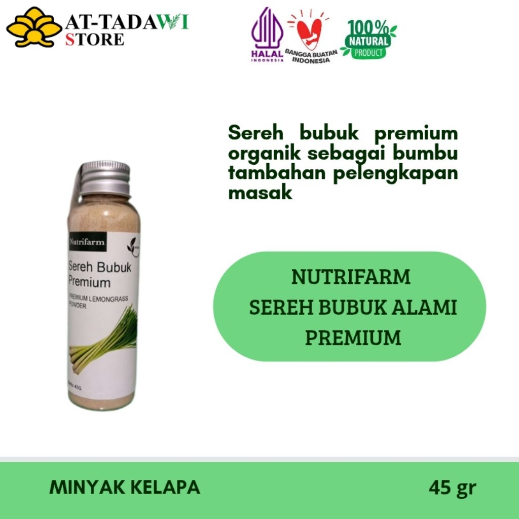 

NUTRIFARM - SEREH BUBUK PREMIUM - PREMIUM LEMONGRASS POWDER ORIGINAL - 45 gr