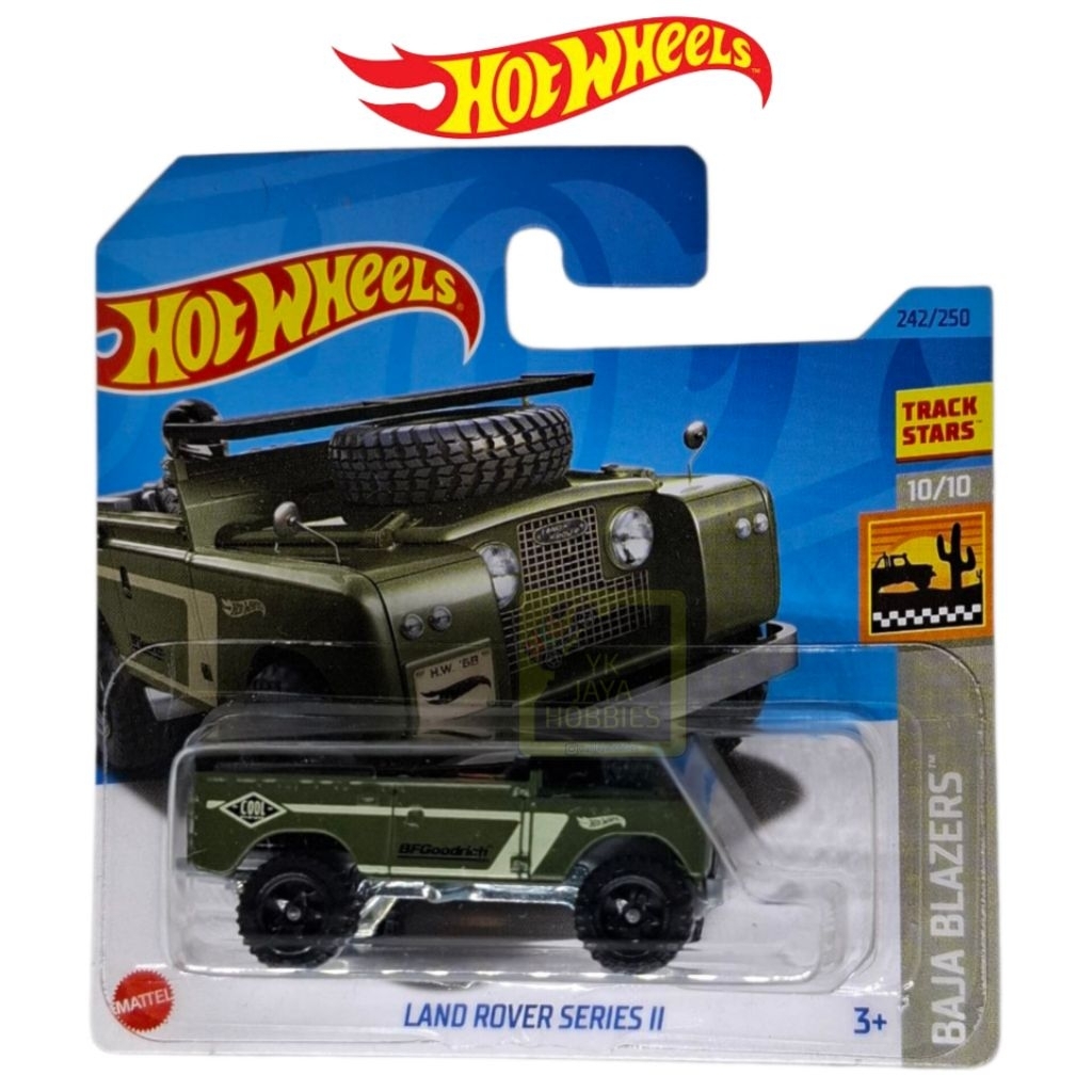 HOTWHEELS LAND ROVER SERIES II GREEN ARMY 2 SHORT BLISTER