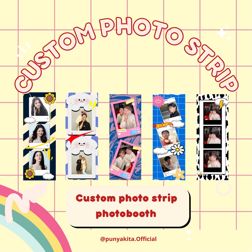 

Custom photo strip cetak foto estetik lucu gift minimal 4 pcs