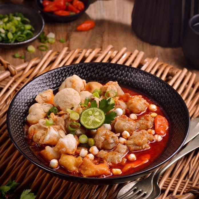 

Bakso Termurah Aci Instan Tulang Rangu Tulang Rawan Paket ( 5 Bks ) Lada Haseum Pedas Mercon