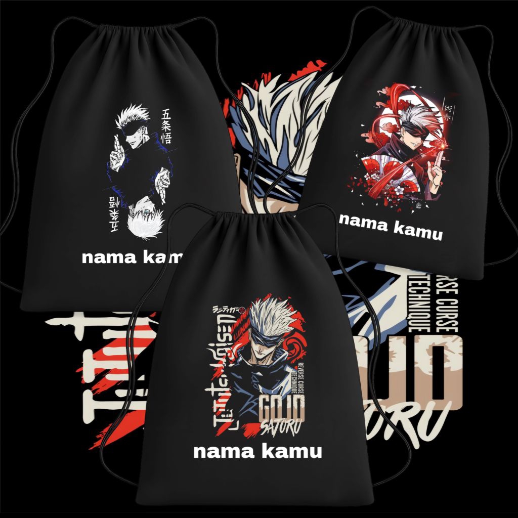 tas serut ransel anak JUJUTSU KAISEN GOJO SATORU.tas sepatu putsal traning olahraga sekolah ngaji.09