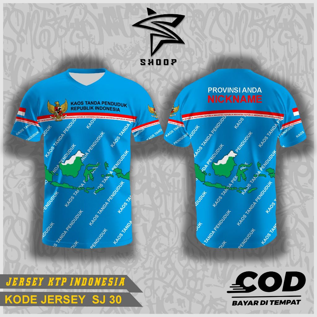 JERSEY KTP CUSTOM NAMA DAN PROVINSI