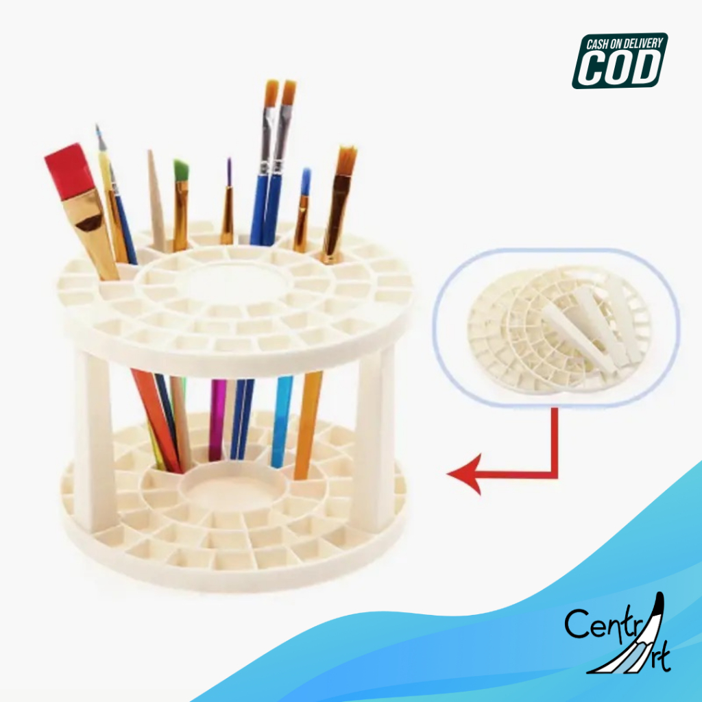 

paint brush holder stand plastic cat lukis organizer