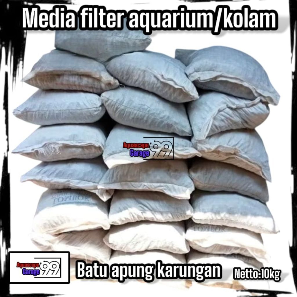 Batu apung karungan netto:10kg / batu apung /media filter batu apung / media filter / filter