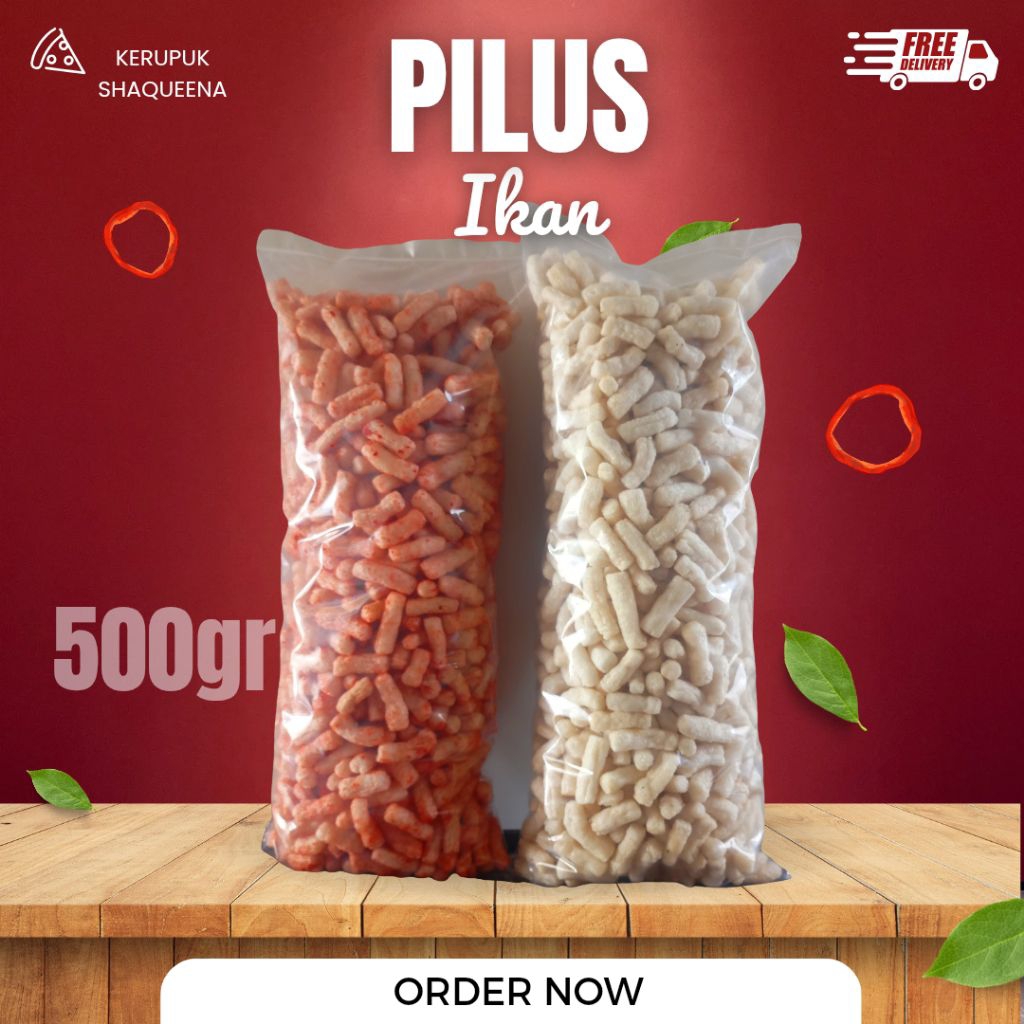 

pilus ikan 1 bal 600gr/stik ikan pedas original/snack pedas gurih