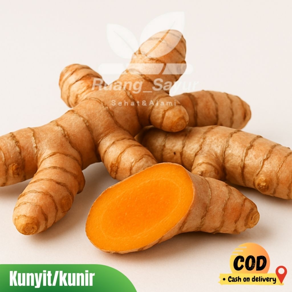 

Kunyit / Kunir , Kunyit Segar 500 gram - Rempah Dapur & Obat Herbal Alami