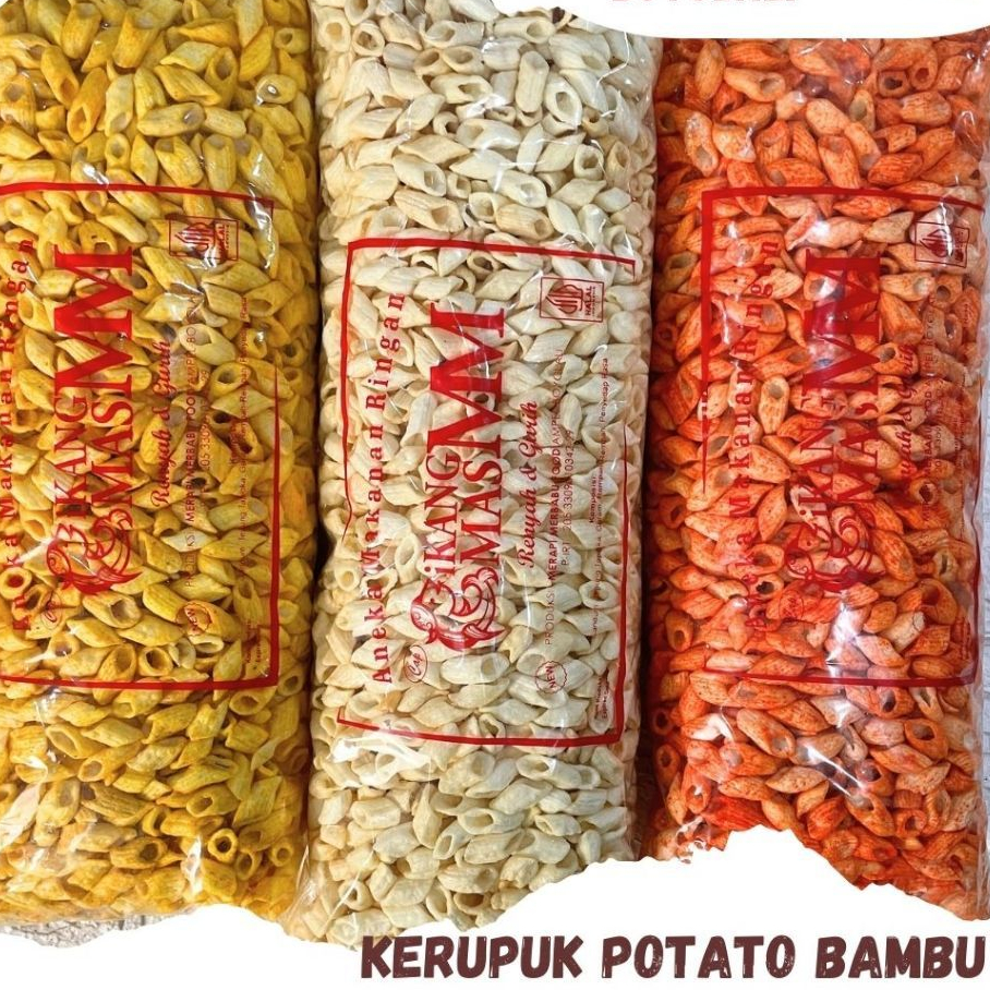 

potato bambu 1 bal/kerupuk potato kentang 1bal/potato bambu 3rasa/potato 3rasa/potato/snack/camilan